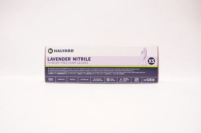 Halyard 52816 Lavender Nitrile Exam Gloves, XS - Box of 250